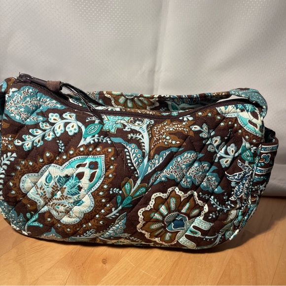 Vera Bradley Java Blue Purse Floral - Picture 8 of 11